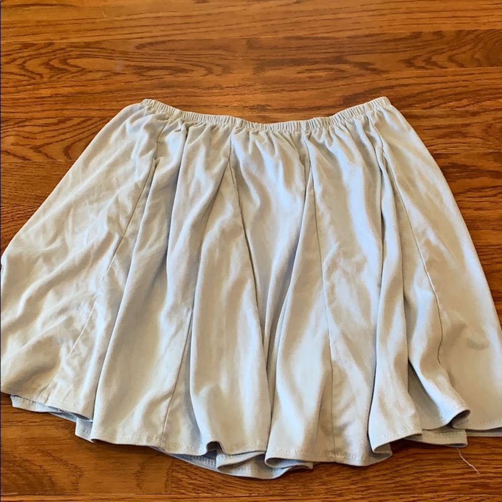 Light blue suede Brandy Melville skater skirt.
